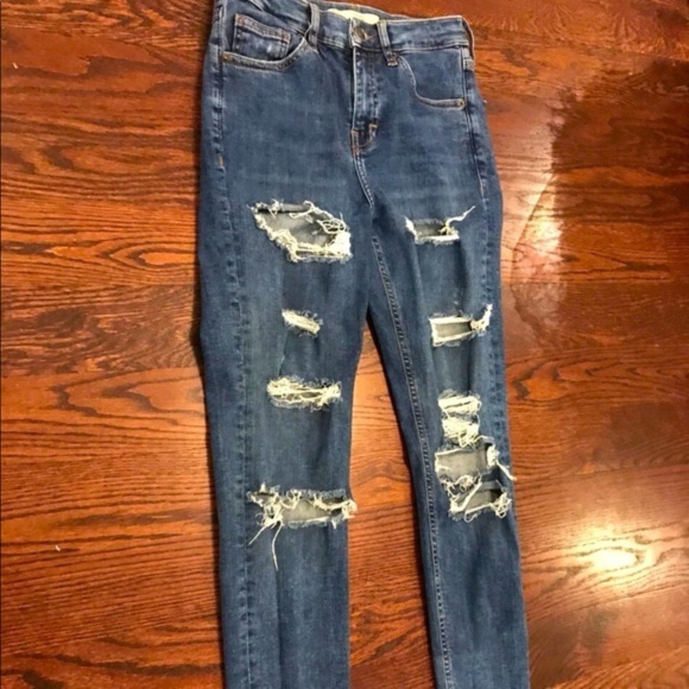 top shop distressed jeans